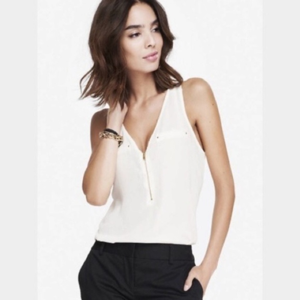 Express White Zip Front Hudson Tank
